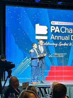 miles being honored at pa chamber dinner