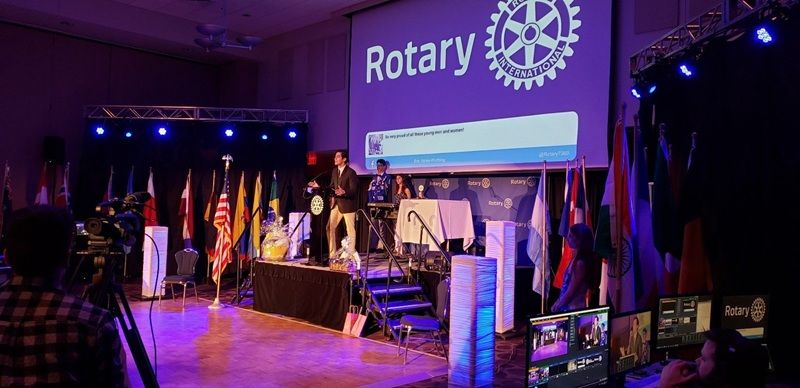 speaker at a 2020 rotary conference