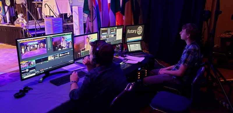 audio and visual support at the rotary conference